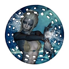 The Wonderful Water Fairy With Water Wings Ornament (round Filigree) by FantasyWorld7