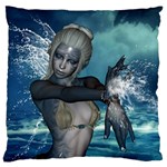 The Wonderful Water Fairy With Water Wings Large Flano Cushion Case (Two Sides) Front