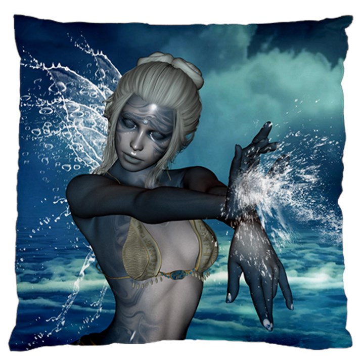 The Wonderful Water Fairy With Water Wings Large Flano Cushion Case (Two Sides)