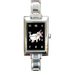 Unicorn Sheep Rectangle Italian Charm Watch by Valentinaart