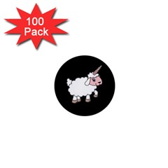 Unicorn Sheep 1  Mini Magnets (100 Pack)  by Valentinaart