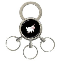 Unicorn Sheep 3-ring Key Chains by Valentinaart