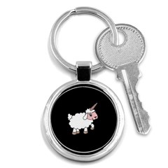 Unicorn Sheep Key Chains (round)  by Valentinaart