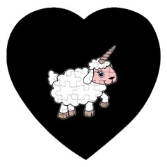 Unicorn Sheep Jigsaw Puzzle (heart) by Valentinaart