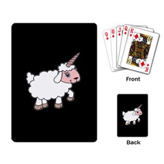 Unicorn Sheep Playing Card by Valentinaart