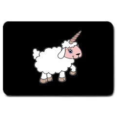 Unicorn Sheep Large Doormat  by Valentinaart