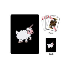 Unicorn Sheep Playing Cards (mini)  by Valentinaart