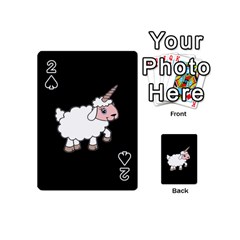 Unicorn Sheep Playing Cards 54 (mini)  by Valentinaart