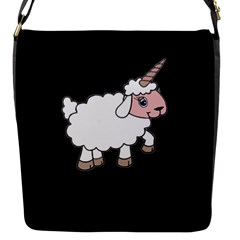 Unicorn Sheep Flap Messenger Bag (s) by Valentinaart