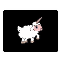 Unicorn Sheep Double Sided Fleece Blanket (small)  by Valentinaart