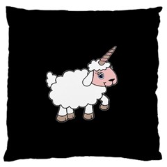 Unicorn Sheep Large Flano Cushion Case (two Sides) by Valentinaart