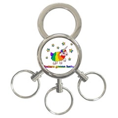 Unicorn Sheep 3-ring Key Chains by Valentinaart