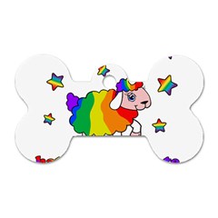 Unicorn Sheep Dog Tag Bone (one Side) by Valentinaart