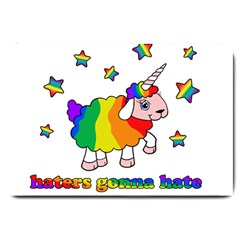 Unicorn Sheep Large Doormat  by Valentinaart