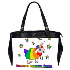 Unicorn Sheep Office Handbags (2 Sides)  by Valentinaart