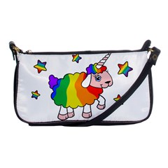 Unicorn Sheep Shoulder Clutch Bags by Valentinaart