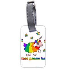 Unicorn Sheep Luggage Tags (two Sides) by Valentinaart