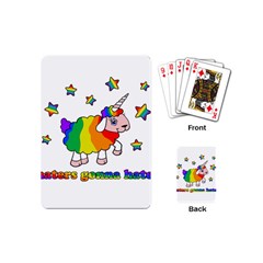 Unicorn Sheep Playing Cards (mini)  by Valentinaart