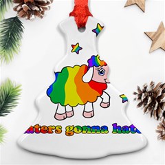 Unicorn Sheep Christmas Tree Ornament (two Sides) by Valentinaart