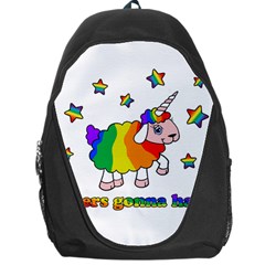 Unicorn Sheep Backpack Bag by Valentinaart