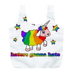 Unicorn Sheep Full Print Recycle Bags (l)  by Valentinaart