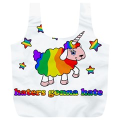 Unicorn Sheep Full Print Recycle Bags (l)  by Valentinaart