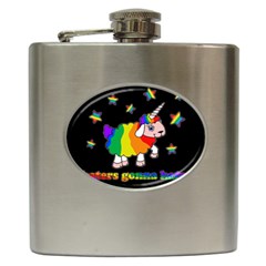 Unicorn Sheep Hip Flask (6 Oz) by Valentinaart