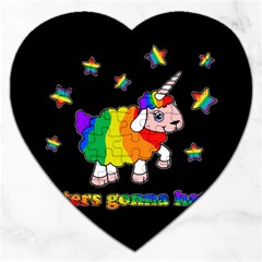 Unicorn Sheep Jigsaw Puzzle (heart) by Valentinaart