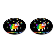 Unicorn Sheep Cufflinks (oval) by Valentinaart