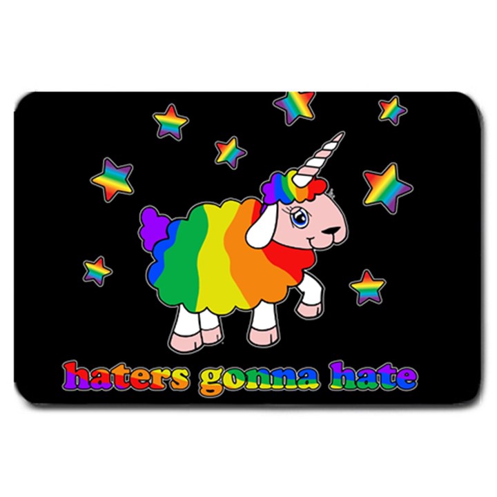 Unicorn sheep Large Doormat 