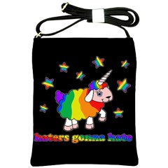 Unicorn Sheep Shoulder Sling Bags by Valentinaart