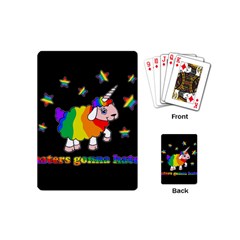 Unicorn Sheep Playing Cards (mini)  by Valentinaart