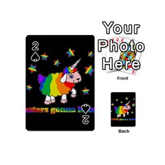 Unicorn Sheep Playing Cards 54 (mini)  by Valentinaart