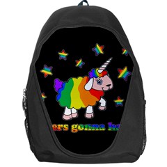 Unicorn Sheep Backpack Bag by Valentinaart