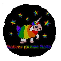 Unicorn Sheep Large 18  Premium Round Cushions by Valentinaart