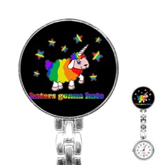 Unicorn Sheep Stainless Steel Nurses Watch by Valentinaart