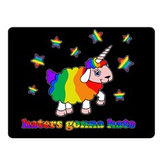 Unicorn Sheep Double Sided Fleece Blanket (small)  by Valentinaart