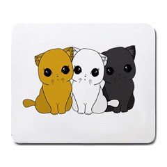 Cute Cats Large Mousepads by Valentinaart