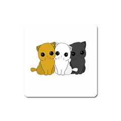 Cute Cats Square Magnet by Valentinaart