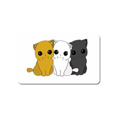 Cute Cats Magnet (name Card) by Valentinaart