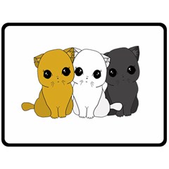 Cute Cats Fleece Blanket (large)  by Valentinaart