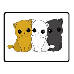 Cute Cats Fleece Blanket (small) by Valentinaart