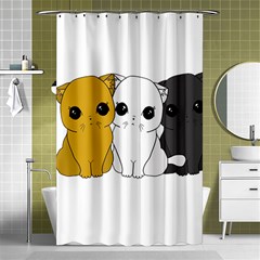 Cute Cats Shower Curtain 48  X 72  (small)  by Valentinaart