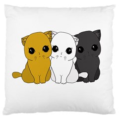 Cute Cats Large Cushion Case (one Side) by Valentinaart