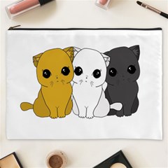 Cute Cats Cosmetic Bag (xxxl)  by Valentinaart