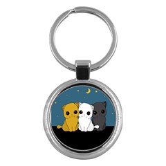 Cute Cats Key Chains (round)  by Valentinaart