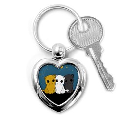 Cute Cats Key Chains (heart) 