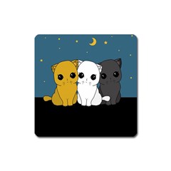 Cute Cats Square Magnet by Valentinaart