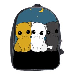 Cute Cats School Bag (xl) by Valentinaart