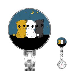 Cute Cats Stainless Steel Nurses Watch by Valentinaart